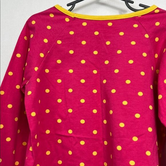 Hanna Andersson Fucshia and Yellow polka dot long sleeve top NWOT size 6-7 years - Picture 8 of 12
